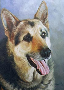 Painting of a dog