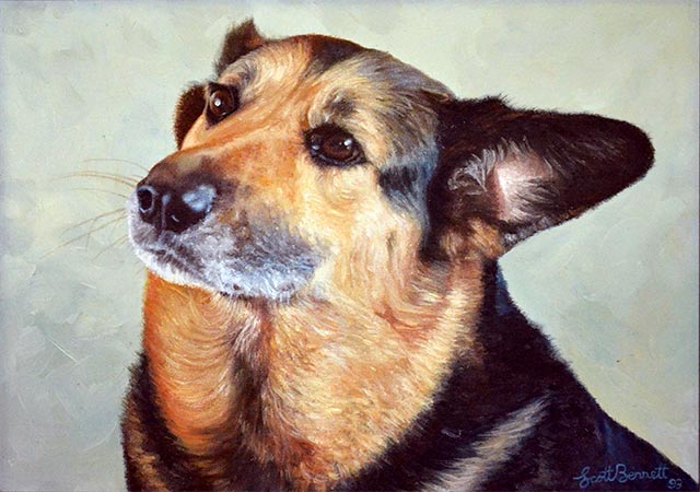 Painting of a dog